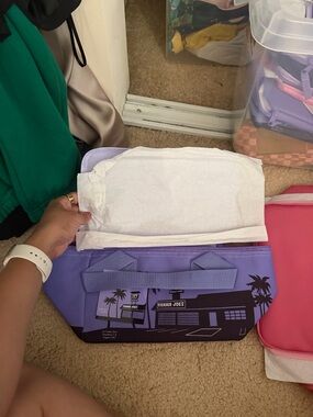 Trader Joe's Purple Insulated Tote Bag